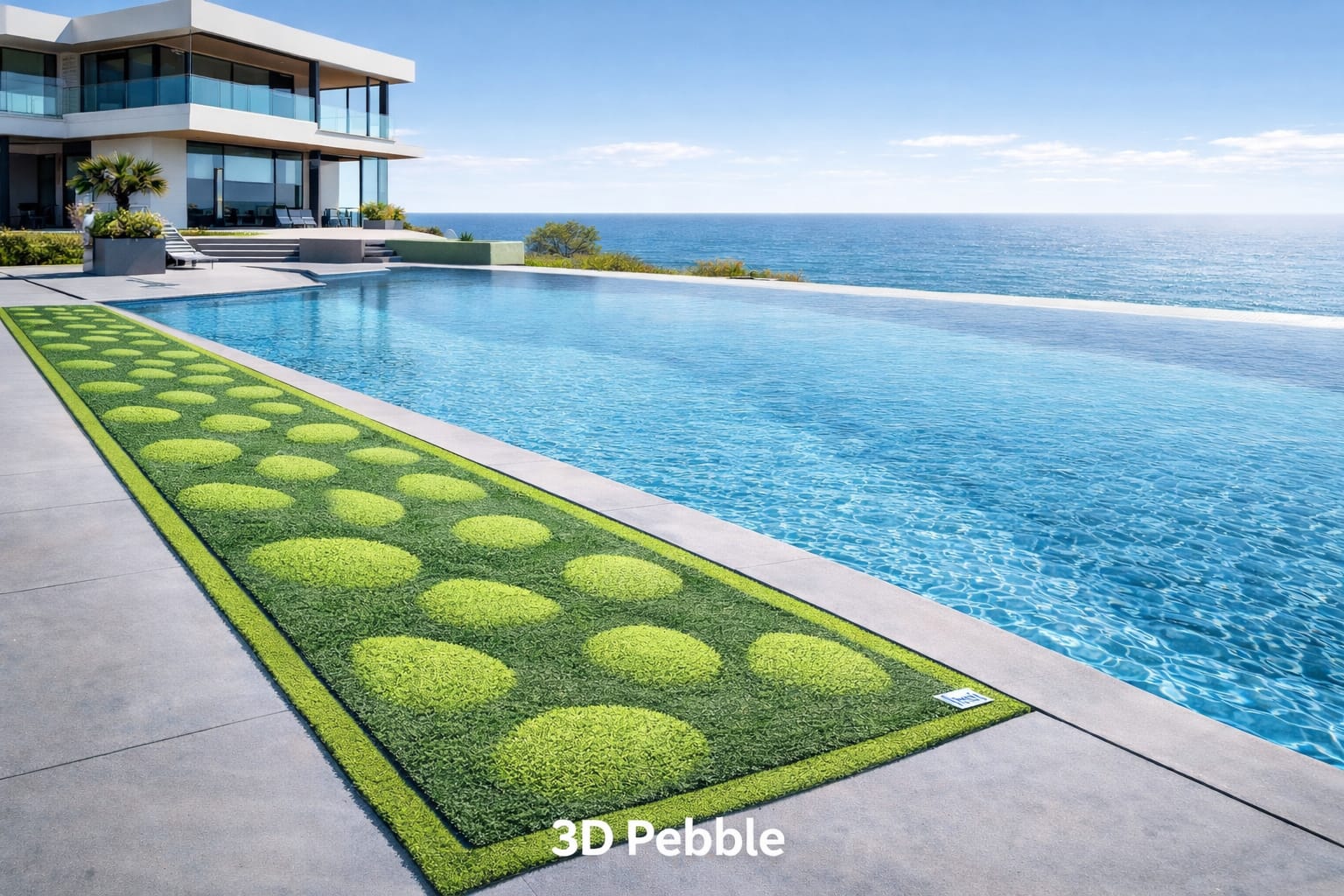 3D Wave Pebble Turf
