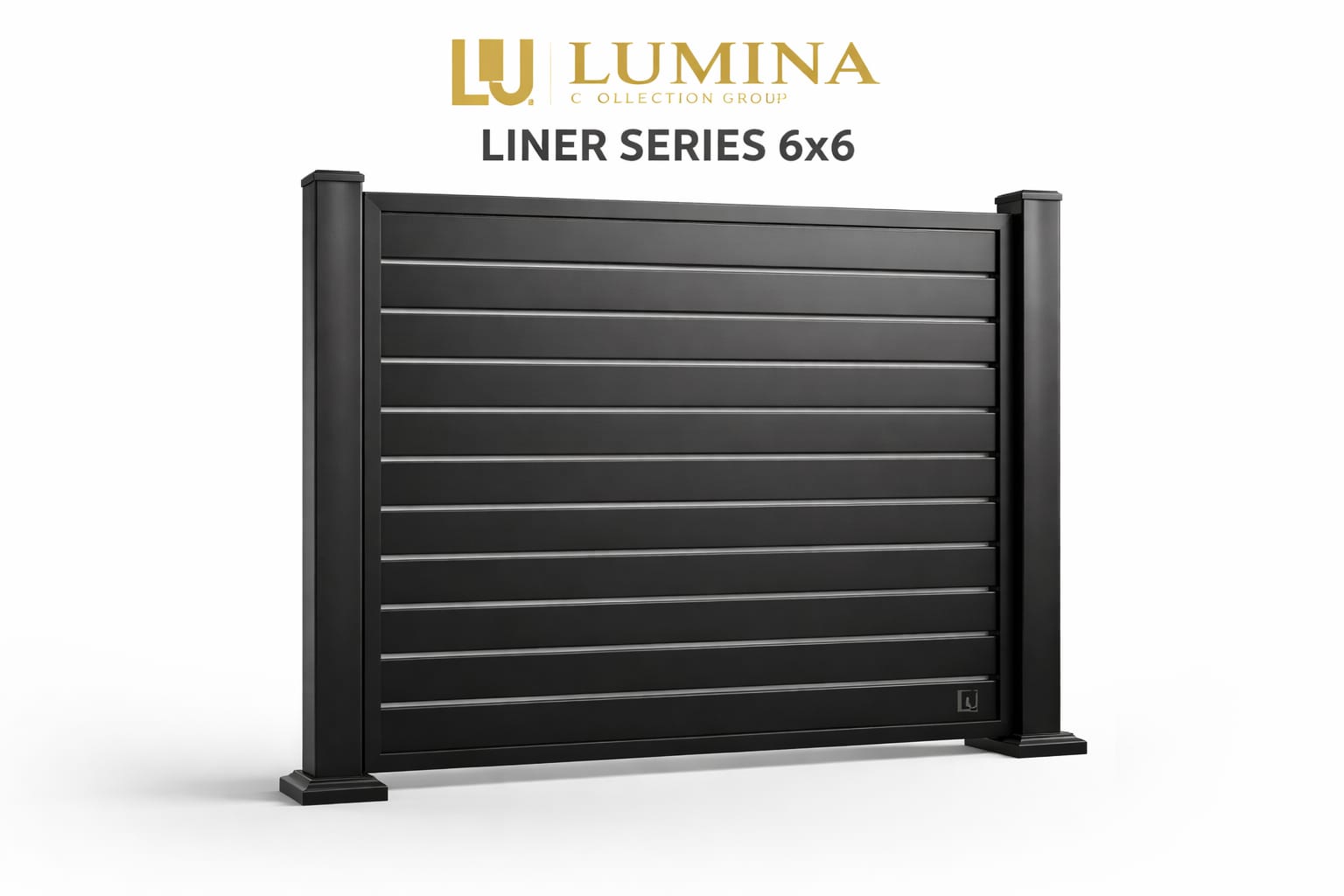 Linea Series Horizontal Overlap Slat Fence