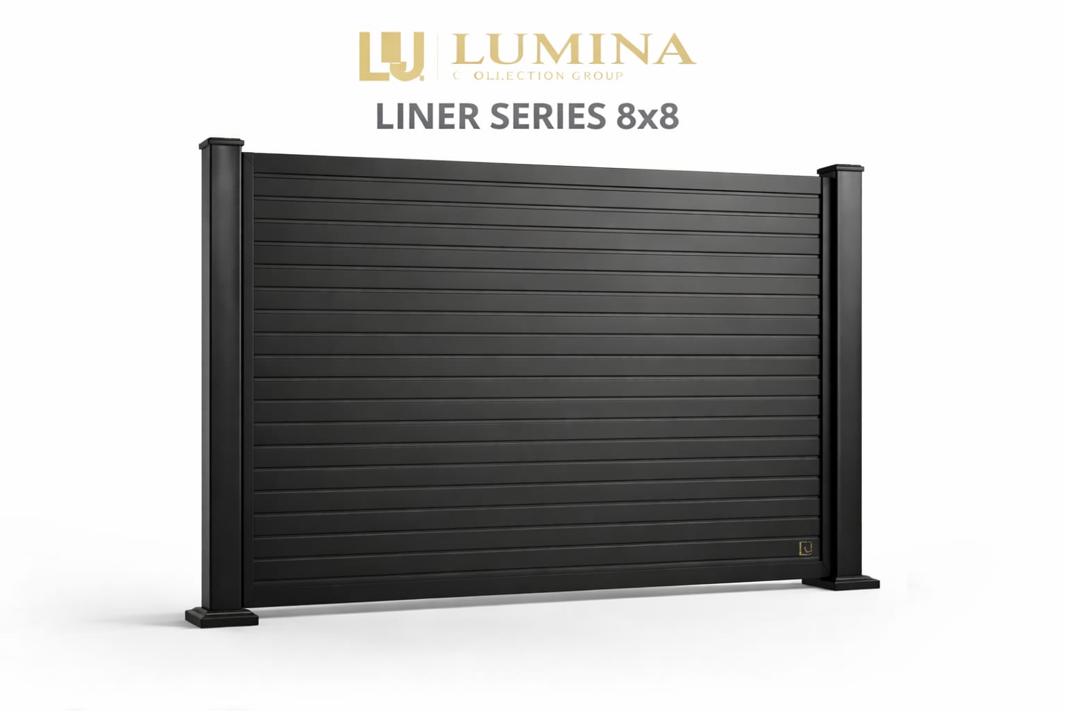 Linea Series Horizontal Overlap Slat Fence