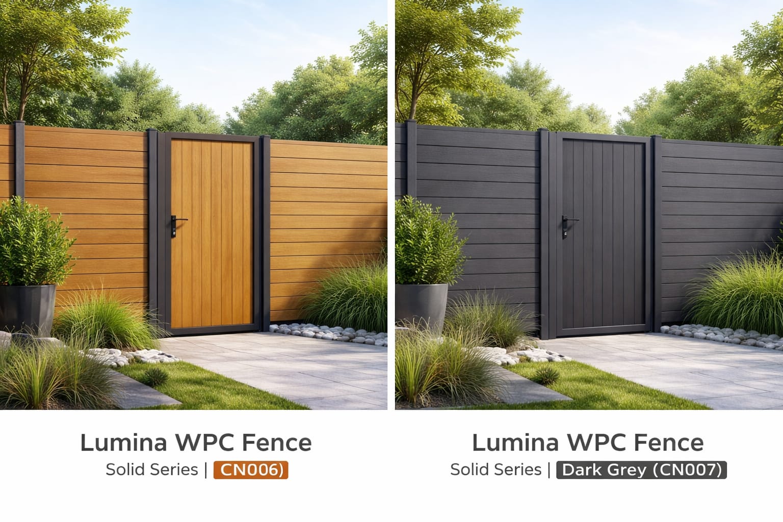 Lumina WPC Fence CN006 and CN007