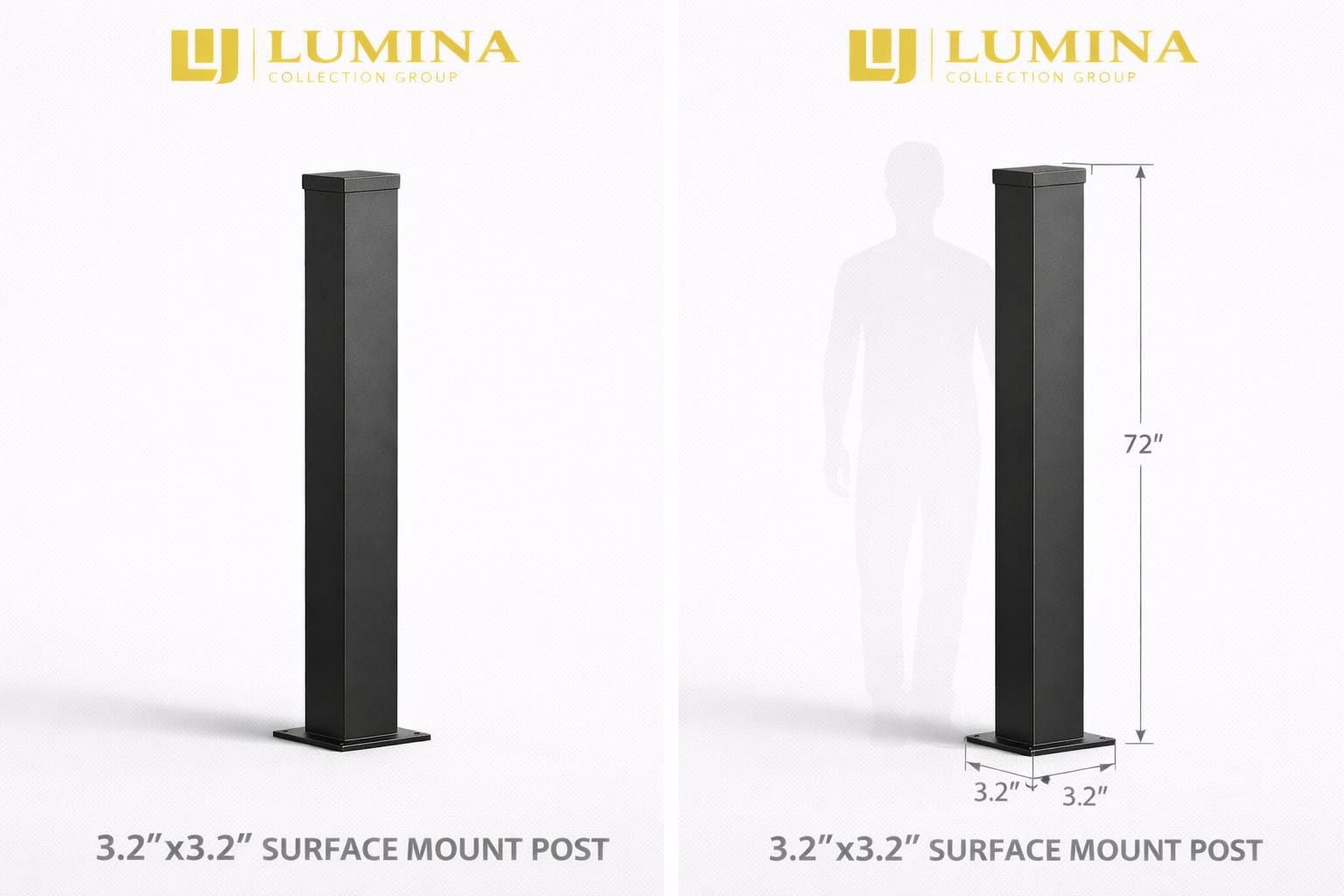 Lumina Square Posts (Surface Mount & In-Ground)