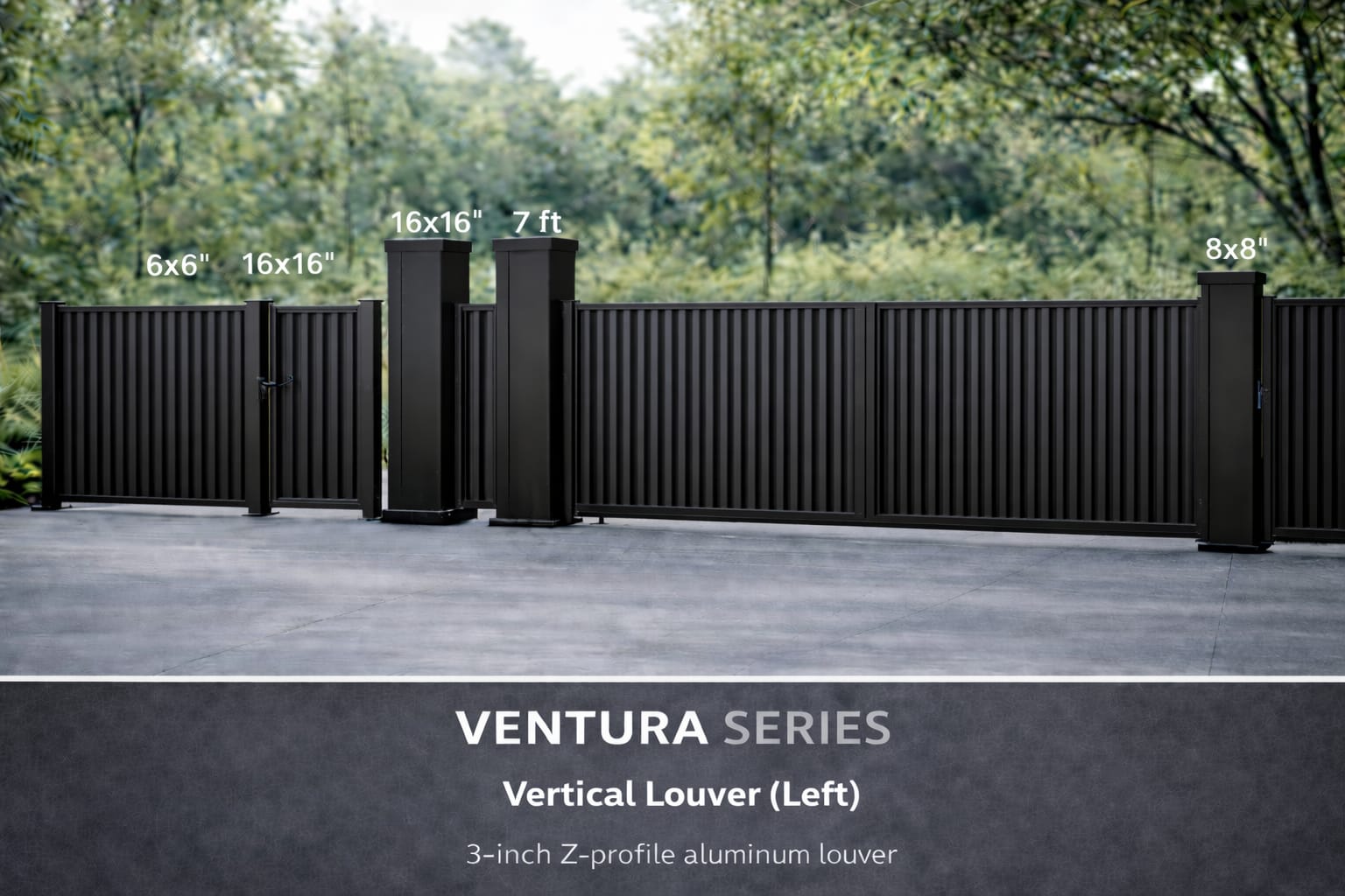 Lumina Ventura Series Privacy Vertical Louver