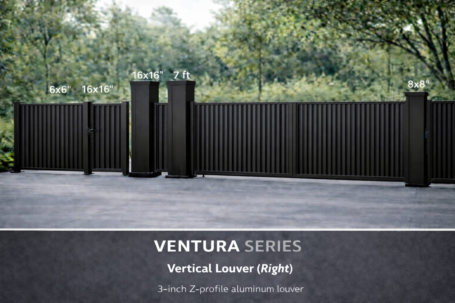 Lumina Ventura Series Privacy Vertical Right