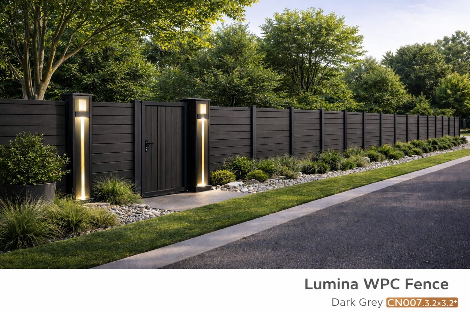 Lumina WPC Fence CN006 and CN007