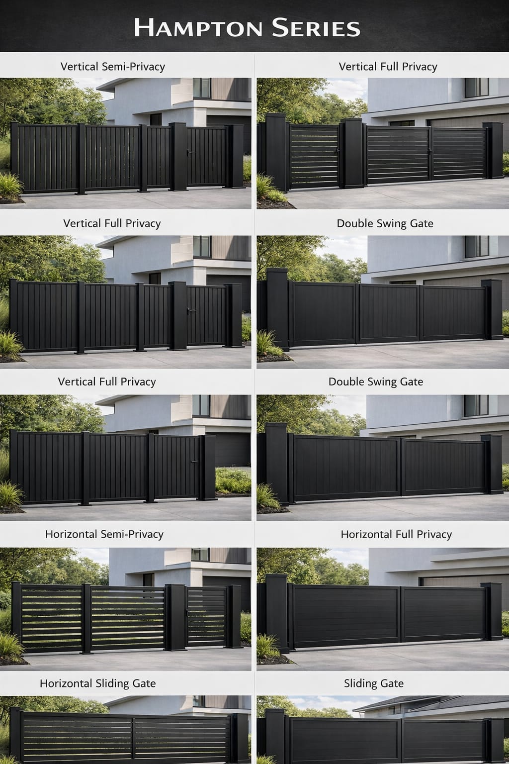 Lumina Hampton Series Double Swing Gate
